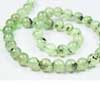 Natural Green Prehnite Smooth Polished Round Ball Beads 14 Inches - Size 10mm